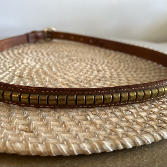 Vintage Omega Brown Leather Belt - Picture 1 of 5